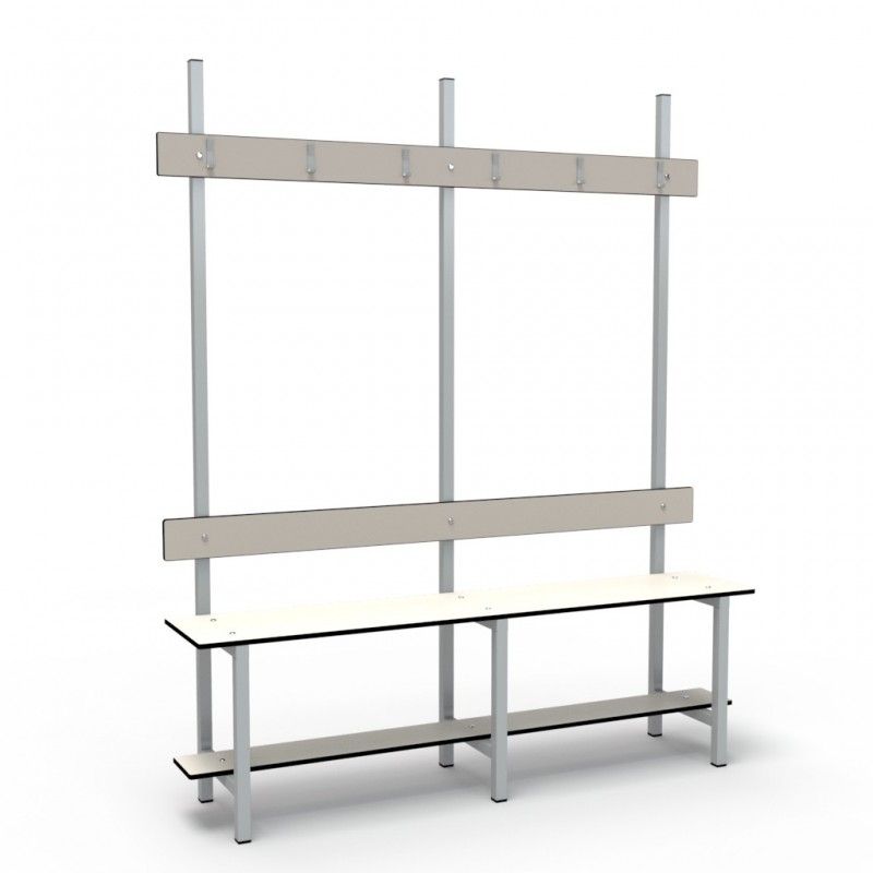 Eco-Friendly Multi-Functional Bathroom Coat Rack Bench with Hooks – Sustainable Storage Solution for Wet Spaces