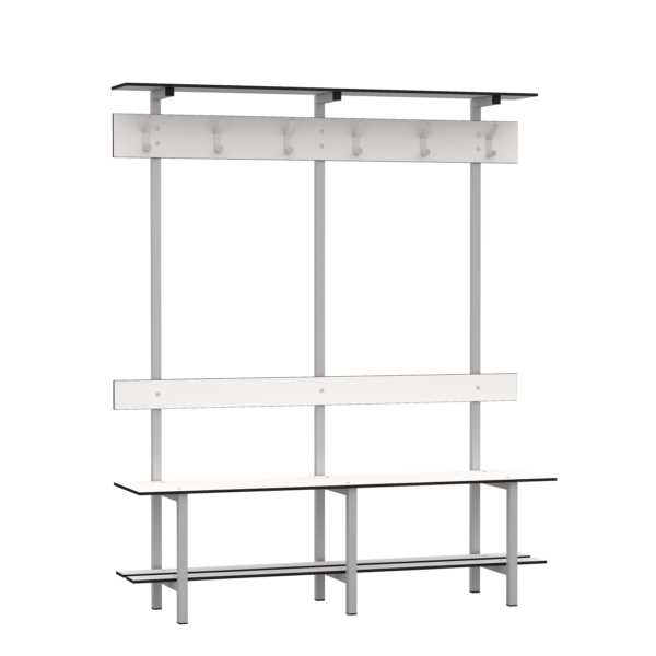 Eco-Friendly Multi-Functional Bathroom Coat Rack Bench with Hooks – Sustainable Storage Solution for Wet Spaces