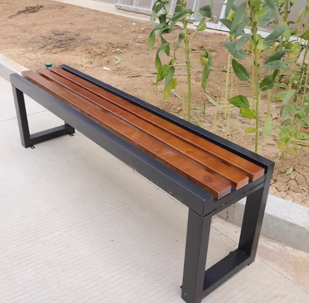 Affordable Galvanized Steel Park Benches with Composite or Natural Wood Seating