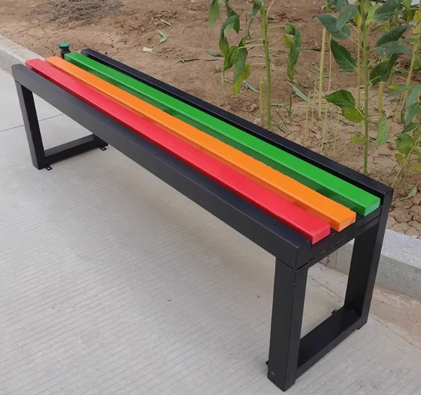 Affordable Galvanized Steel Park Benches with Composite or Natural Wood Seating