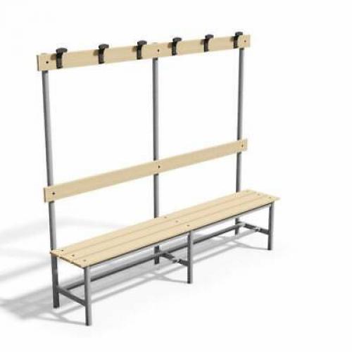 Eco-Friendly Multi-Functional Bathroom Coat Rack Bench with Hooks – Sustainable Storage Solution for Wet Spaces